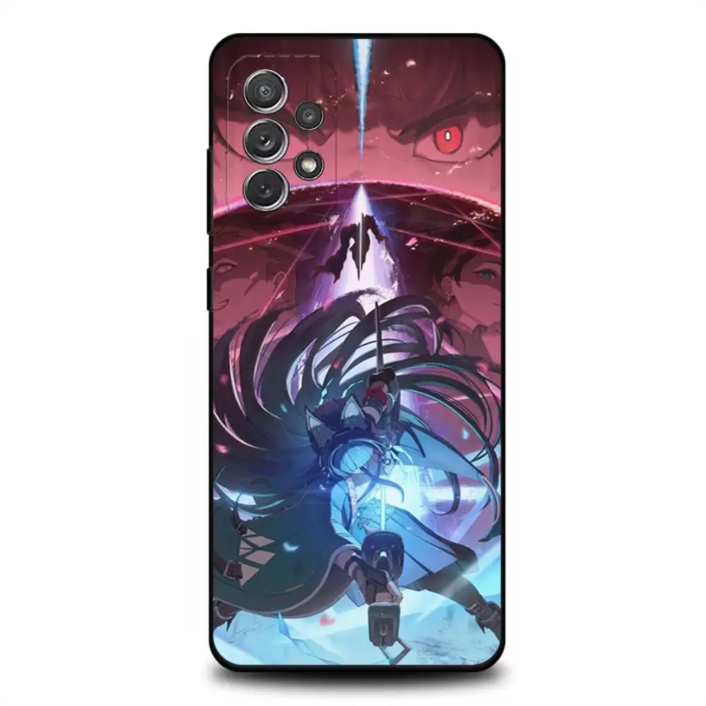 حافظة هاتف H-Hoshimi M-Miyabi ZZZ لهاتف سامسونج S 25,24,23,22,30,21,10,9,Ultra,Plus,Lite,FE,4,5G حافظة ناعمة سوداء