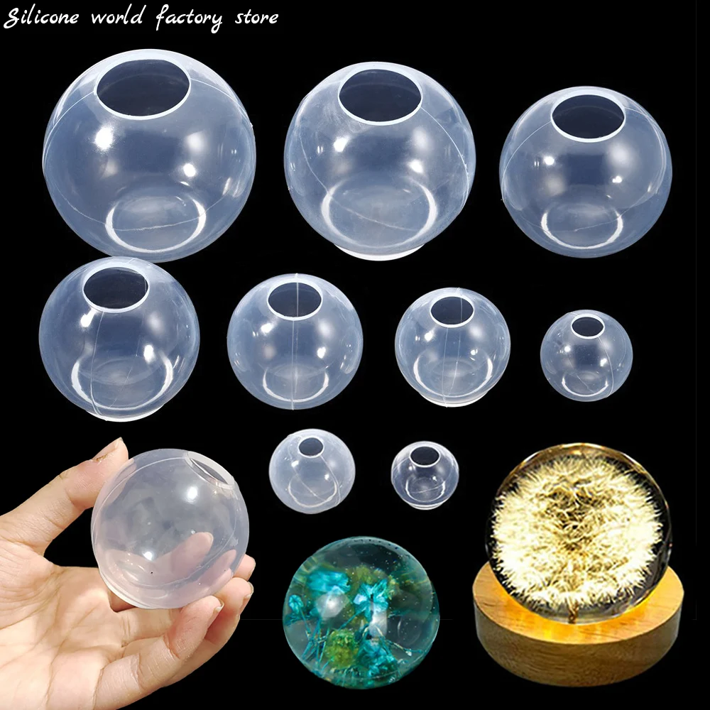 Silicone world High-permeability Sphere Handmade Epoxy Silicone Mold 3D Planet Craft Making Tool Resin Epoxy DIY Jewelry Gift