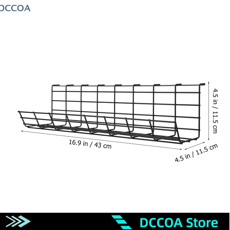 1pcs Computer Home Office Desk Under Desk Plug-in Board Network Cable Storage Bracket Item Placement Tray