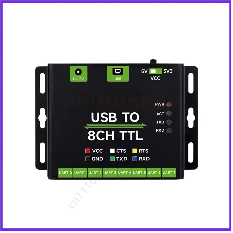 Industrial grade usb to 8-way ttl converter uart serial port module with multiple on-board protection circuits