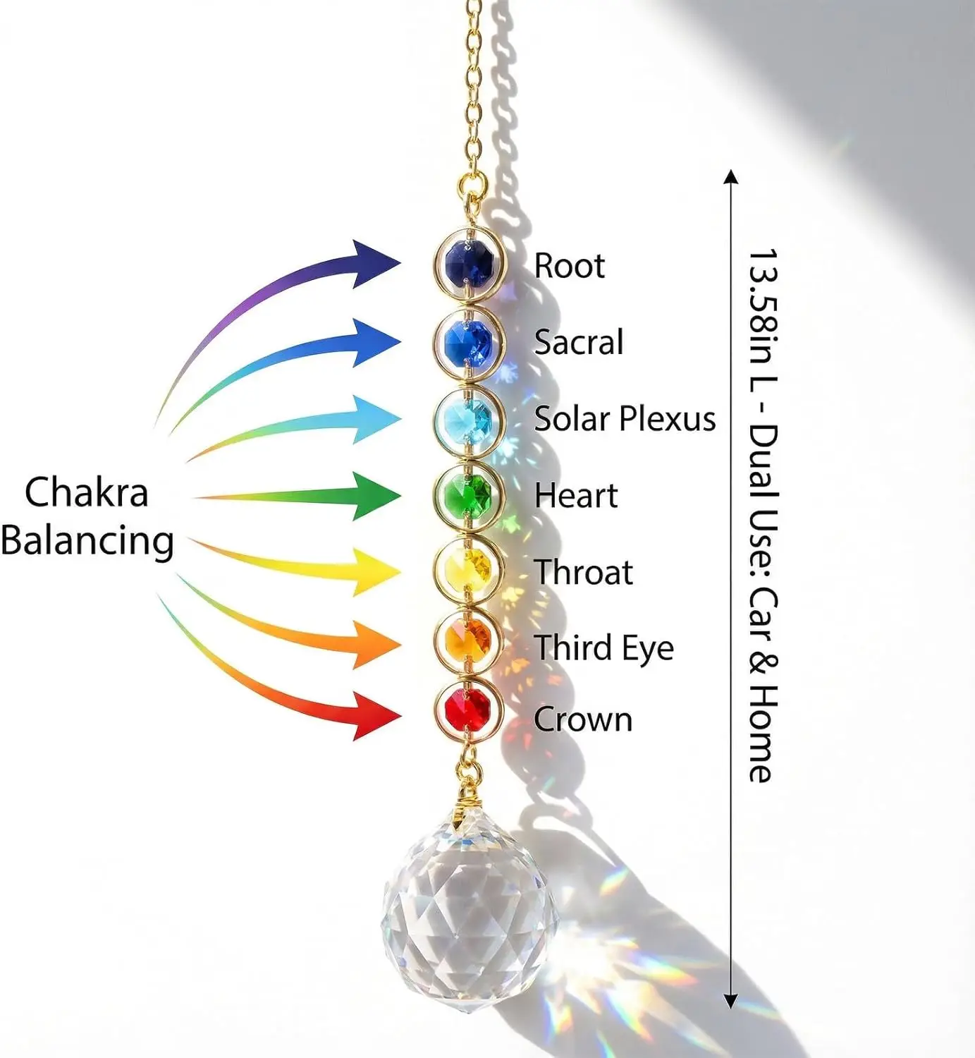 1PC Colorful Crystal car Mirror Hanging  Accessories Car Charm Rear View Mirror Hanging Decors Gifts for Women