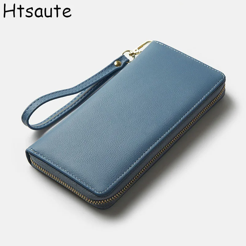 

PU Leather Long Section Wallet for Women ID Holders Fashion Ladies Hasp Multi Card Holder, Zip Around Pocket cartera de mujer
