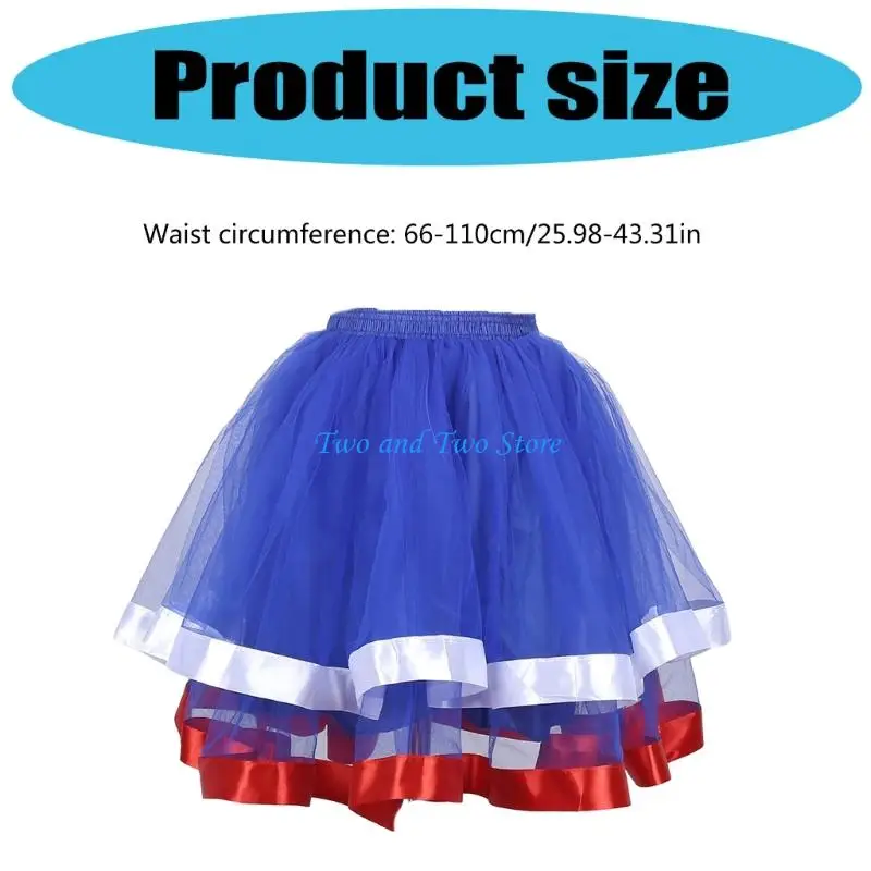 HX6F kobiety taniec baletowy spódnica z tiulu warstwowa plisowana spódnica Tutus linia do kolan tiulowa spódnica Tutus spódnice