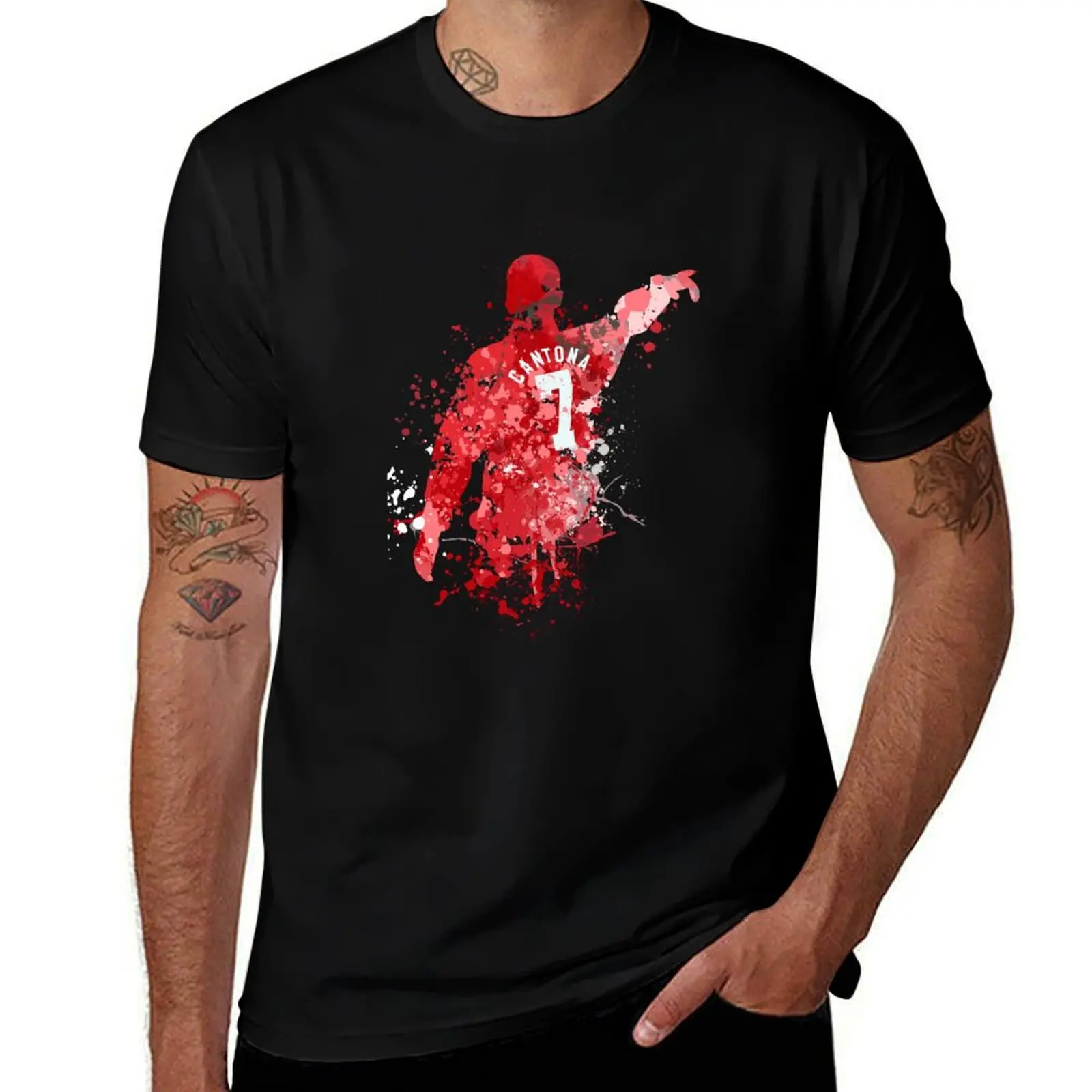 Eric Cantona Art T-Shirt plain basketball graphic tees vintage graphic tee mens tall t shirts