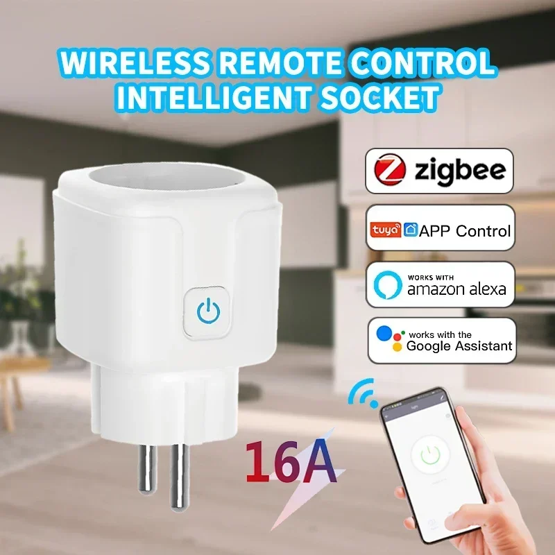 Xiaomi Mijia Smart Plug WiFi Socket EU 16A with Power Monitoring Smart Life Timing Function Works with Alexa Google Home Alice