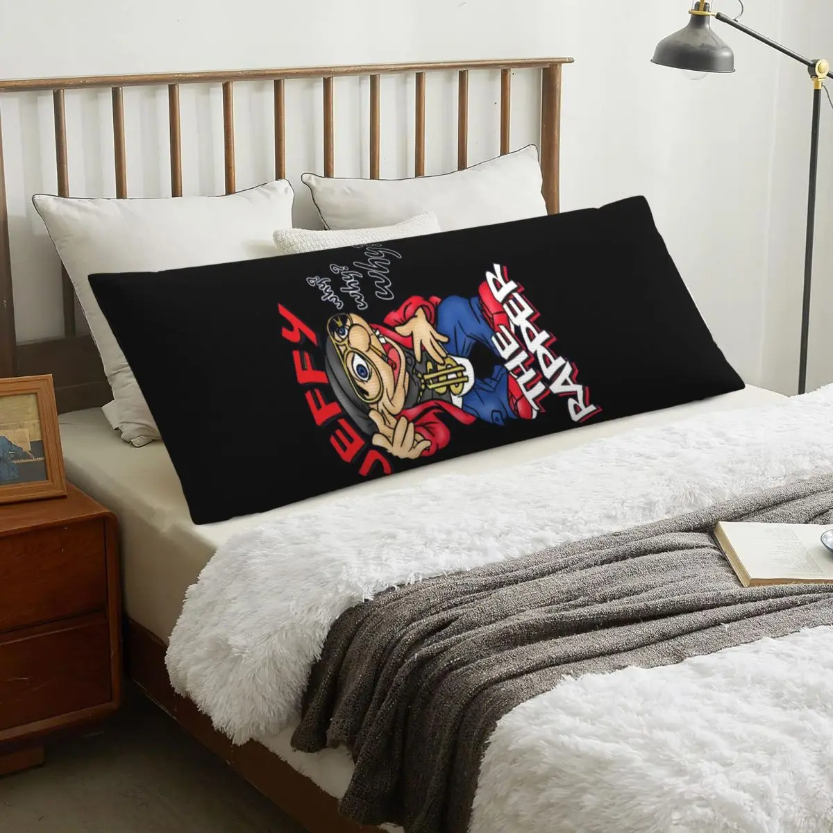 Funda de almohada rectangular con personaje de Jeffy The Rapper SML, funda de cojín decorativa de poliéster para dormitorio, almohada cómoda para el hogar