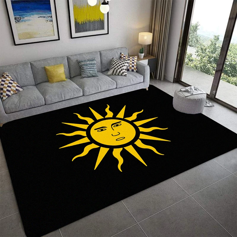 

S-sun Printed Carpet Fashion Yoga Mat Non-Slip Carpet Bedroom Decoration Outdoor Carpet Bedroom Birthday Gift