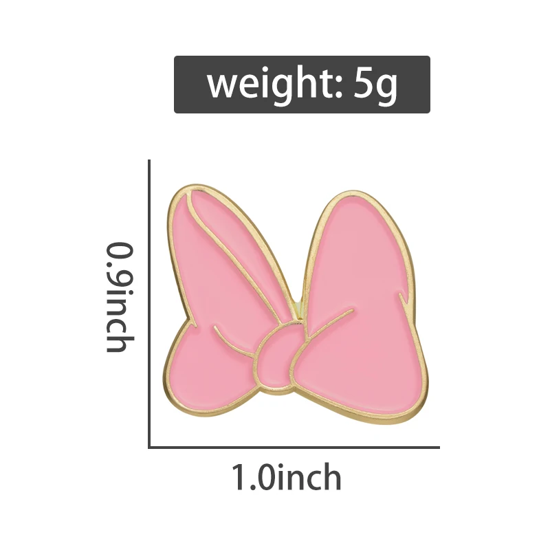Cute Pink Bow Enamel Pins Clothes Shirt Metal Decorative Brooches Backpack Lapel Badge Jewelry Accessories Gift for Friends view 6