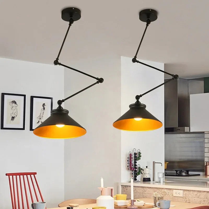 DurableNordic Personality Adjustable Chandelier Modern Simple Restaurant Winebar Counter Bedroom Folding Telescopic Shift Modeli