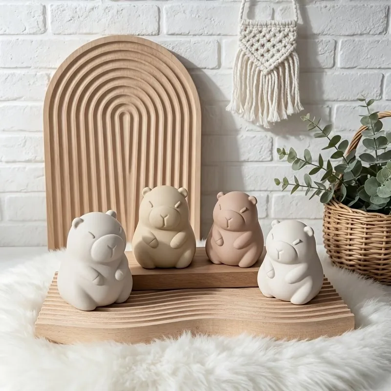 DIY-Tonform mit stimmungsvollem Design, Capybara-Silikonform für handgemachte DIY-Aromatherapie-Kerzen, Gips-Expansionsstein