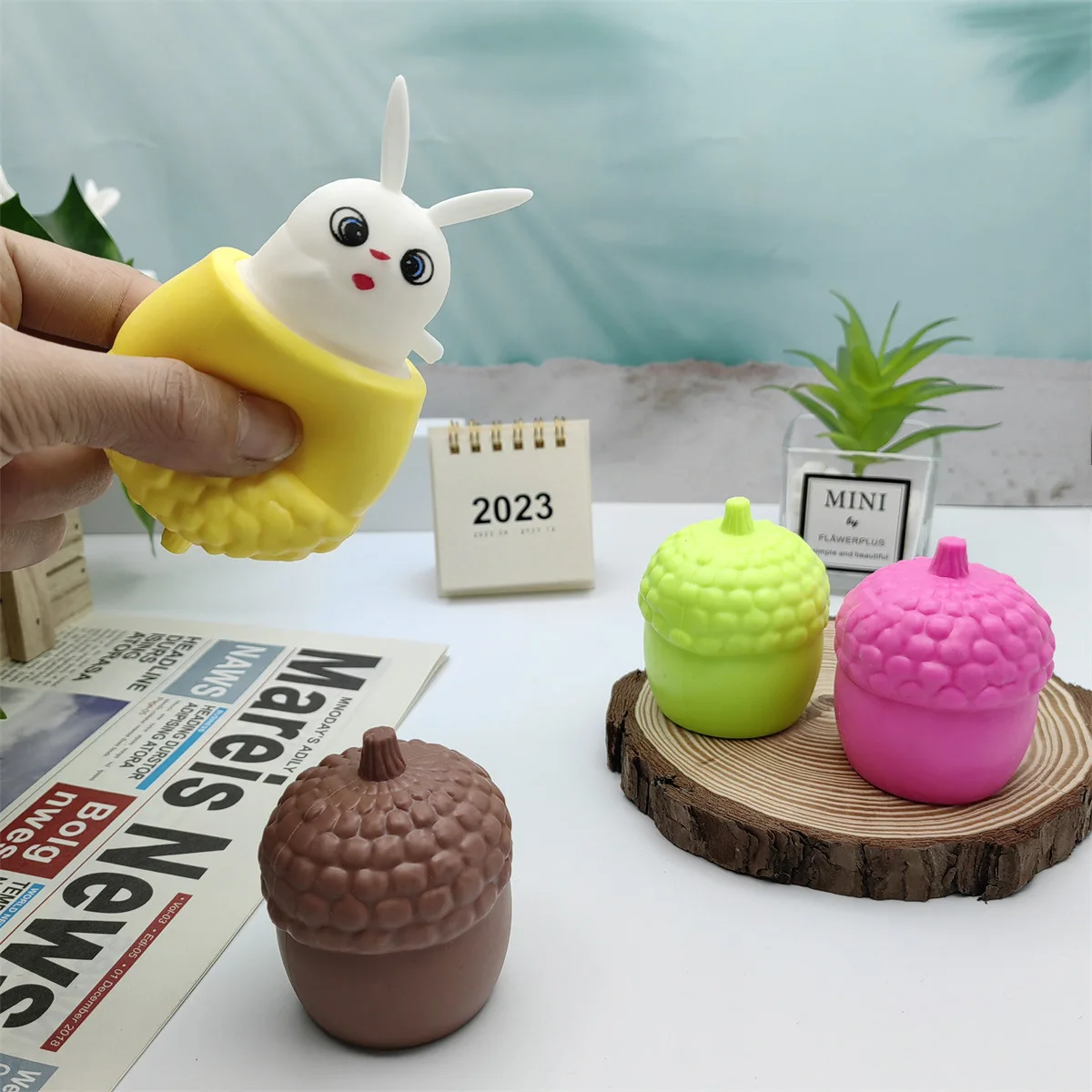 

1 Pcs Novelty Funny New Pinecone Squeeze Toy Creative Pinecone Bunny Decompression Toy Soft Squeeze Bunny Decompression Toy