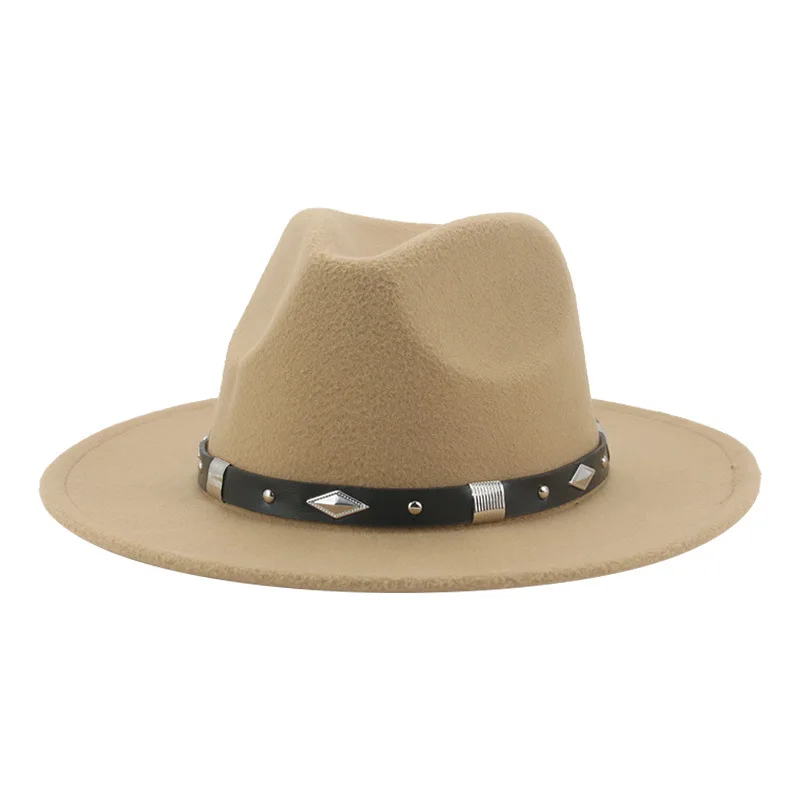 

Ox Head Belt Tibetan Western Denim Top Hat Cowboy Hat Woolen Felt Hat Fedora Hat Hat Outdoor Retro Cross-border