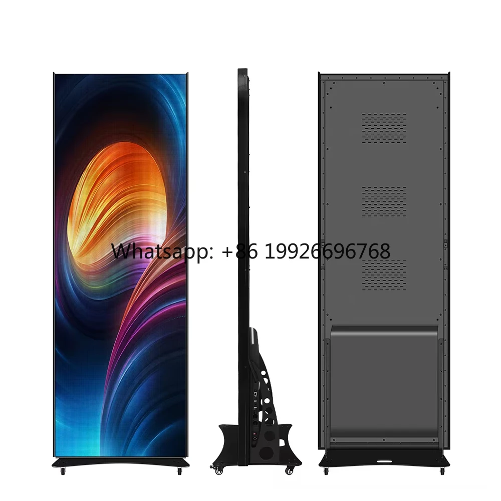 In Stock Video Full Color P2.5 LED Poster 4G WiFi Control USB Movable Mirror Poster LED Display Screen