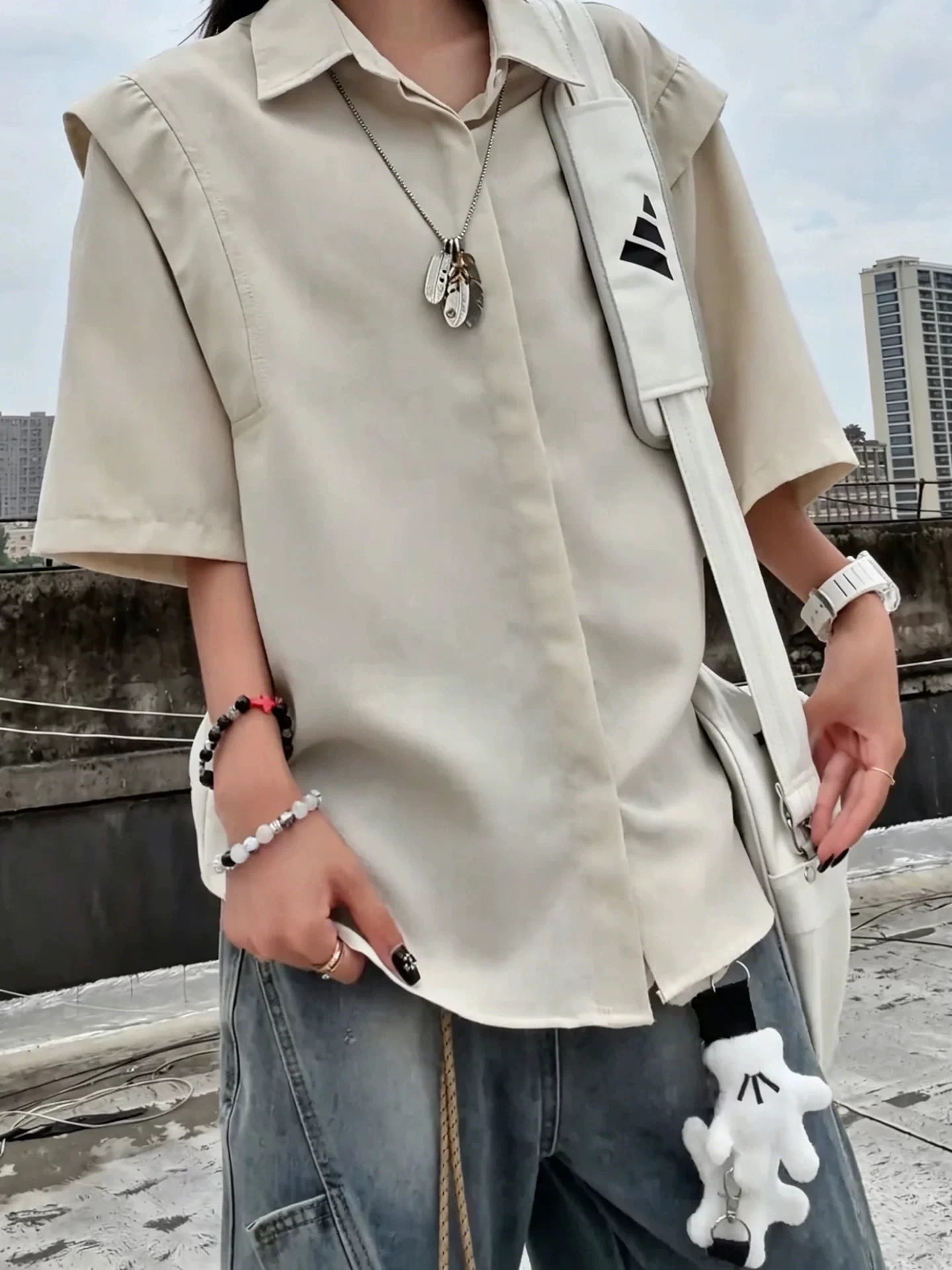 Men's Short Sleeve Shirt Linen Blend Breathable Sun Protection Summer Fashion Deconstructed Shoulder Lightweight Outerwear