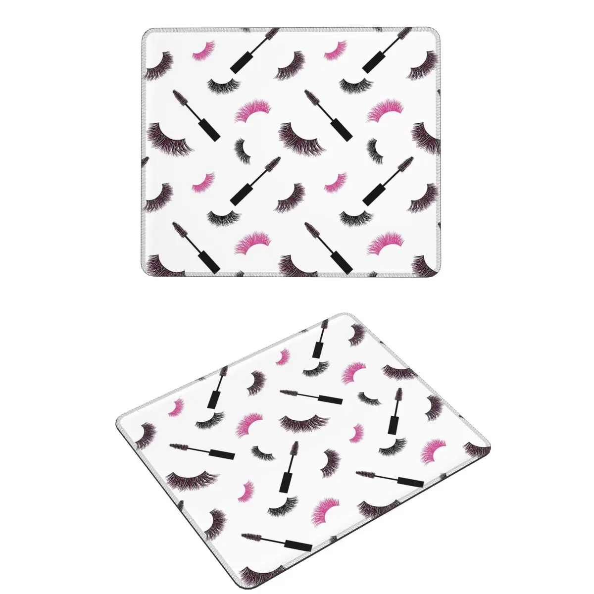 

Lashes And Mascara With Pink Glitter Pattern Mouse Pad Computer Keyboard Mouse Mat Gamer PC Desk Mat Office Table Mats