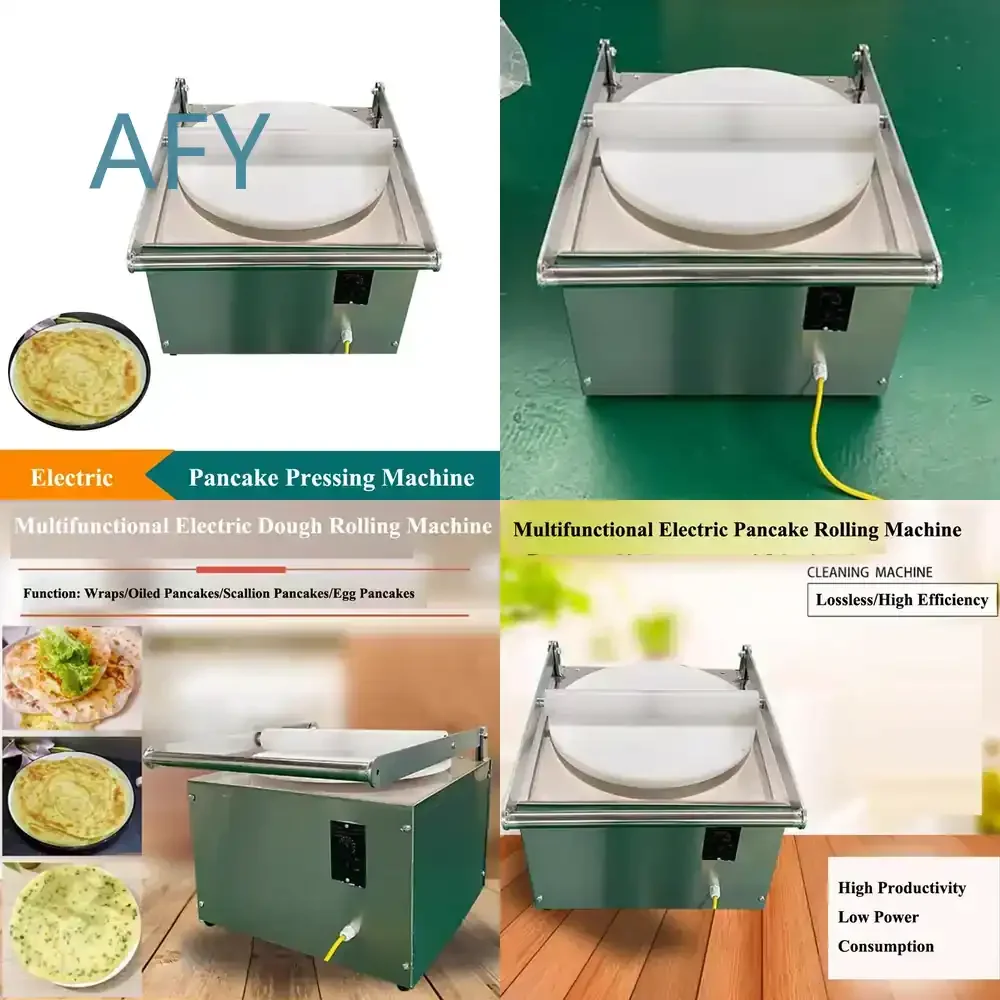 Automatic Pizza Dough Flattening Machine for Pancake Pressing Rolling Machine Flatbread Dough Rolling Machine for Easy Use