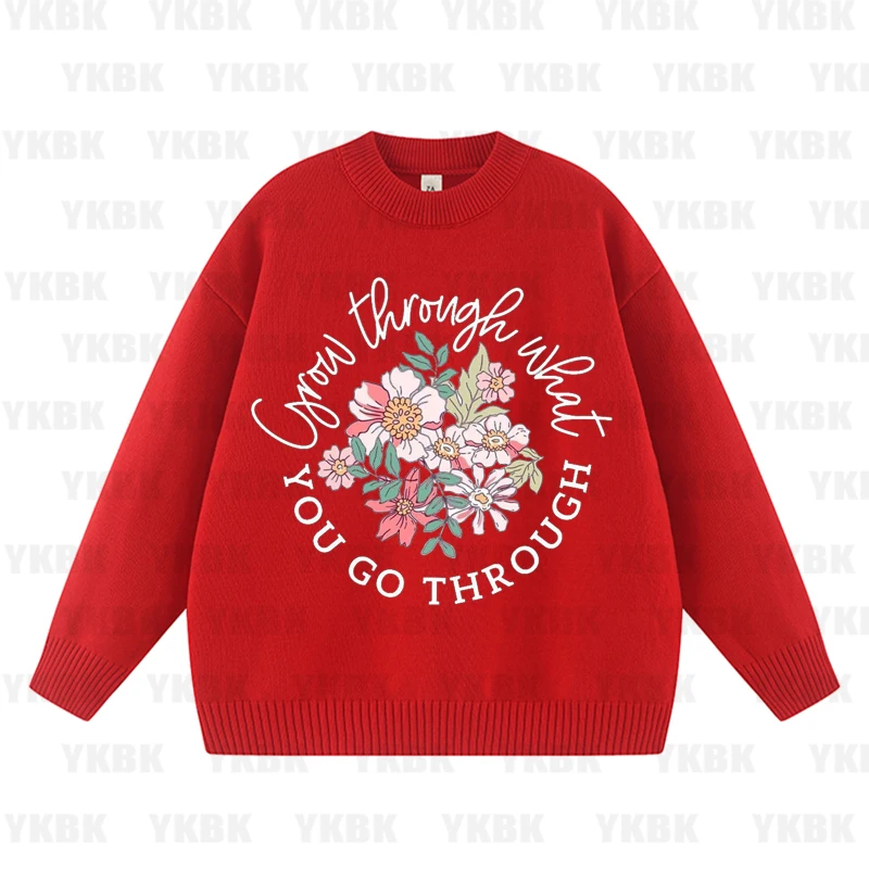 Maglione da donna Cartoon Love Flower Butterfly Dandelion per decalcomania per vestiti da donna