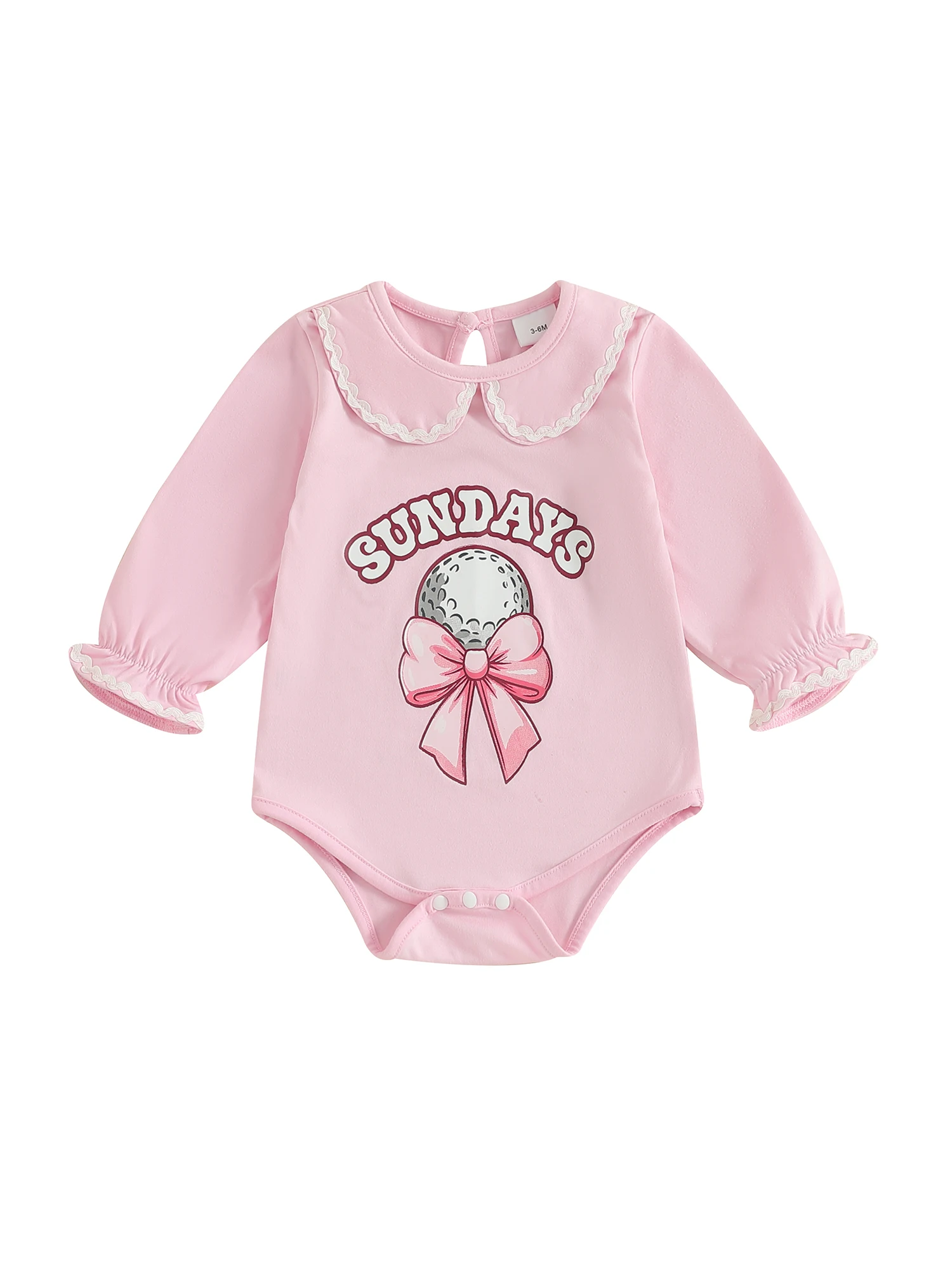 طفل الفتيات الخريف رومبير إلكتروني القوس طباعة طويلة الأكمام دمية طوق فقاعة بذلة