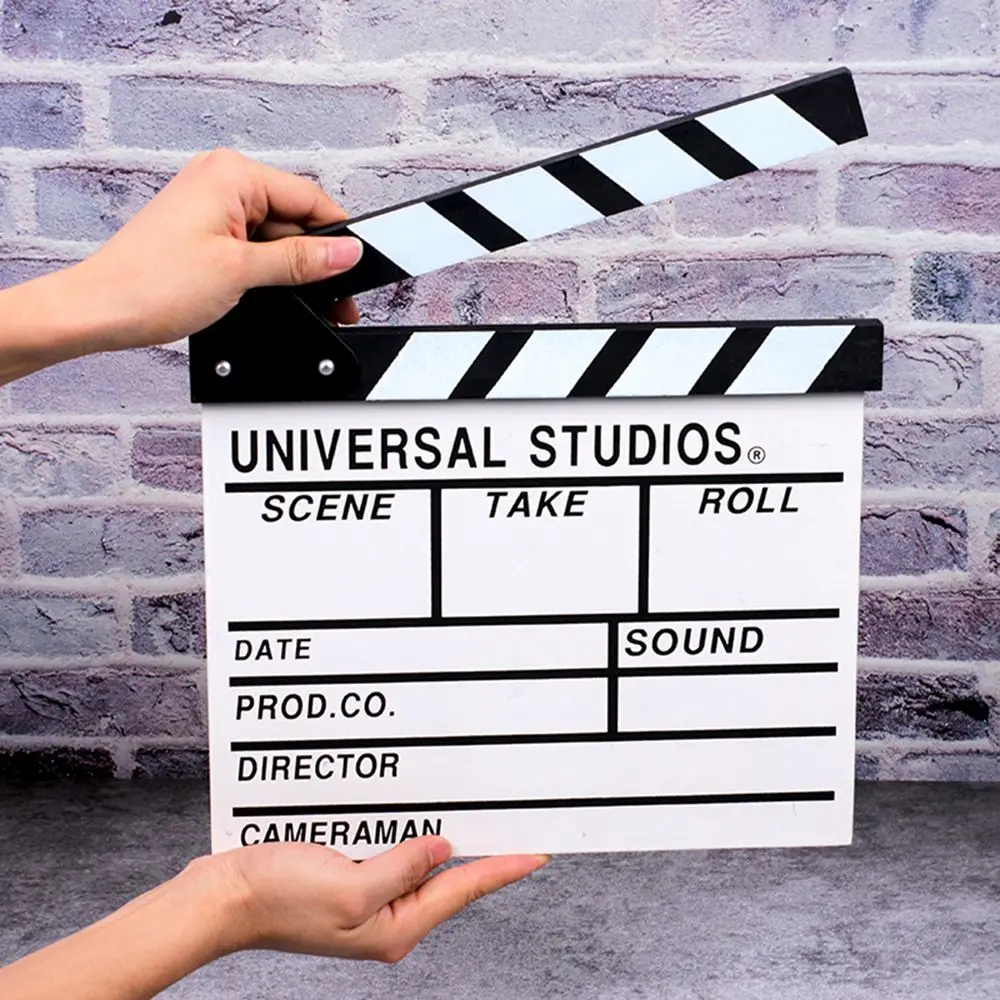 30 x 27cm Vlog Recording Photography Prop Director TV Movie Clapboard Clapperboard Video Scene