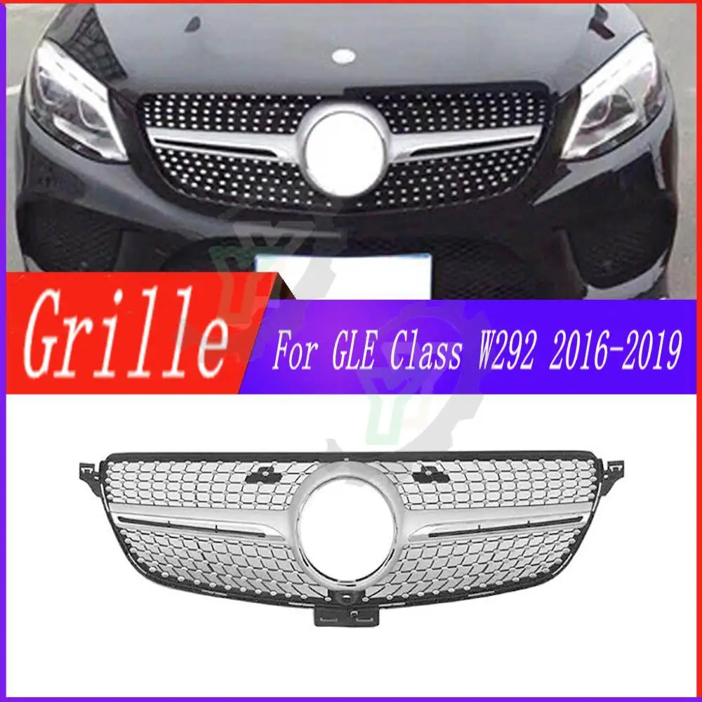 

Car Front Hood Bumper Grille Racing Grill For Mercedes-Benz GLE-Class W292 C292 Coupe GLE300 GLE500 GLE400 GLE450 2015-2019