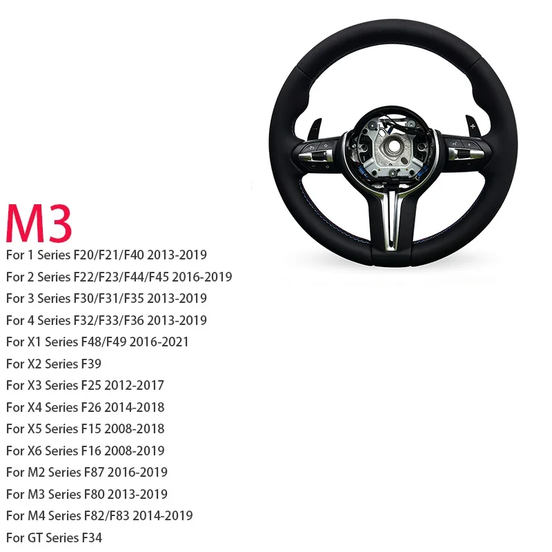Antislip lederen stuurwiel voor BMW 1 Serie X5 X6 E70 E90 F30 F10 F20 F21 F31 F34 F32 F33 F36 F80