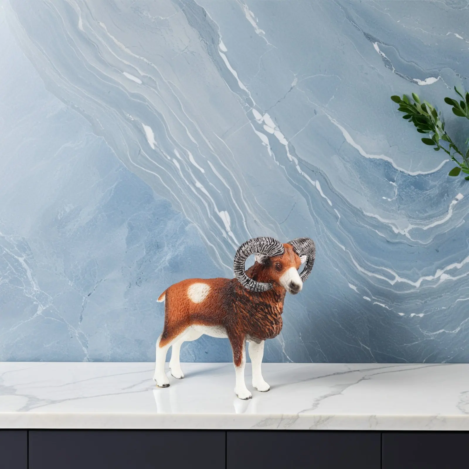 

Imitation Mouflon Small Statue Realistic Colorful Desktop Decor Early Educational Animal Identification Wildlife Ornament
