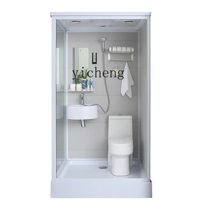 TQH shower room household integrated toilet rural toilet bathroom simple integrated bathroom bath bath