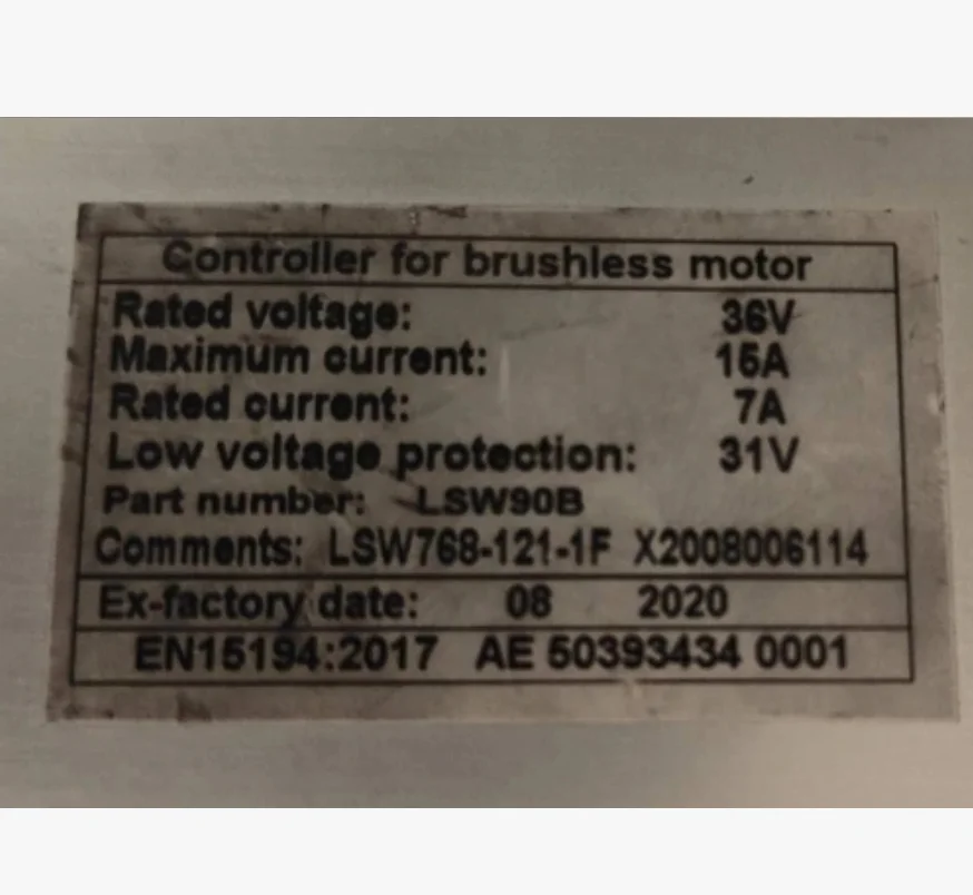 

LSW768-121-1F Controller 36V 15A For Brushless Motor Electric Bike EBIKE BAFANG KITS Accessories