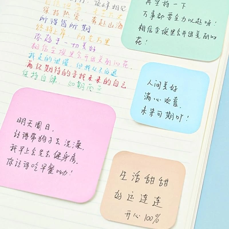 Estético note pegajoso note memorandos adoráveis ​​notas pegajosas material escritório escolar