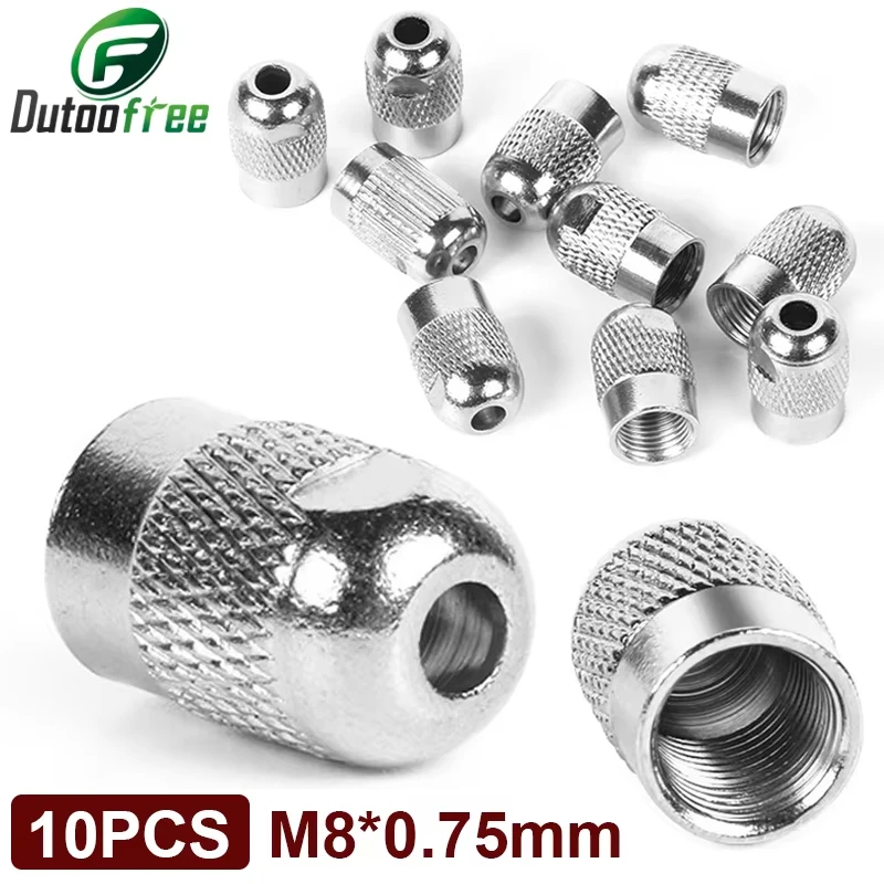 10 개/몫 Dremel 공구 액세서리 스테인레스 스틸 너트 전기 그라인더 다이아몬드 로타리 공구 너트 M8 * 0.75mm