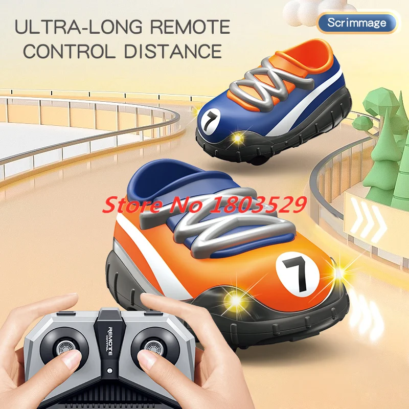 2.4G Remote Control Soccer Car Football Shape RC Car Double Competition Cars With Cool Lights Racing Game Toys Shifting Vehicle