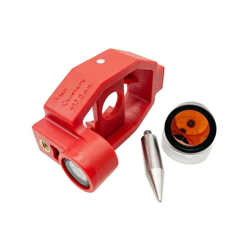 Mini Prism for Leica Swiss Style Total Station Surveying with Tip Point Constant + 17.5mm Offset High Quality