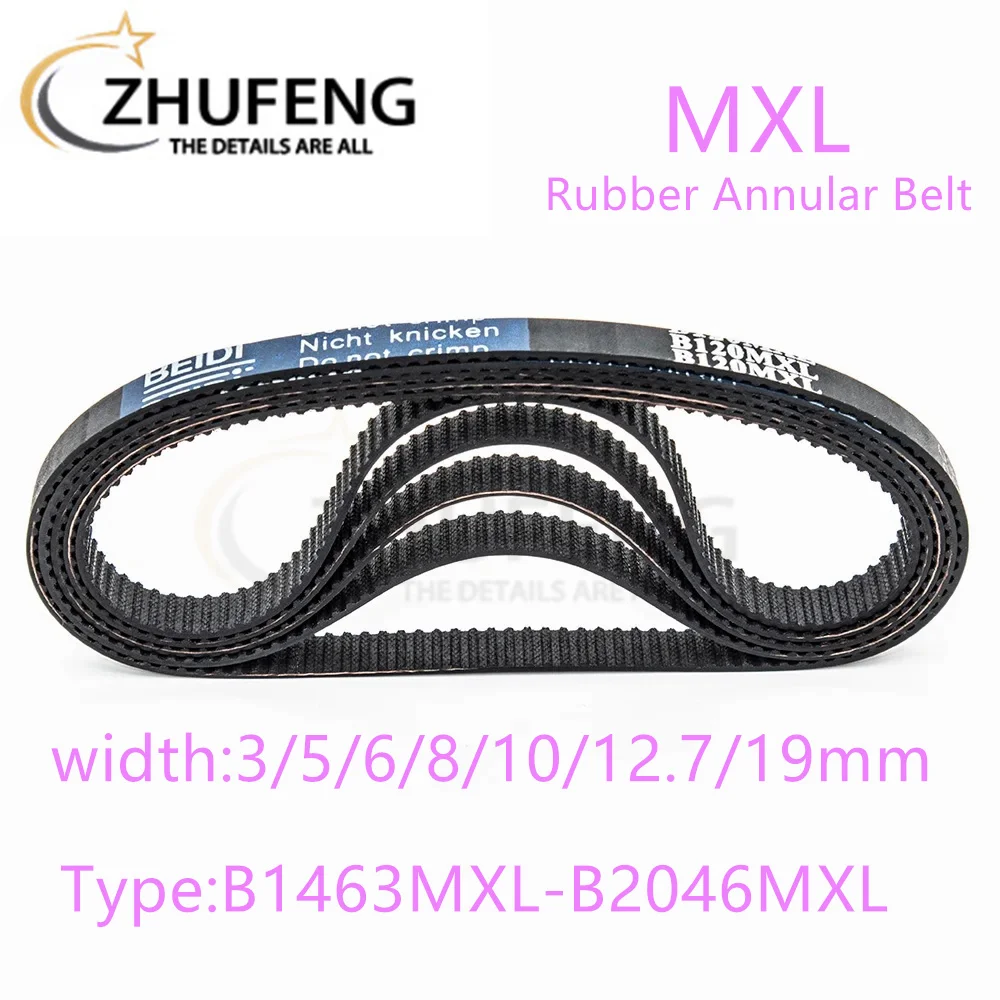 MXL High torqueTiming BeltBelt B1463B1476B1516B1520B1590B1778B1806B2037B2044B2046 Width 3/5/6/8mmto19mm For 3D Printer DriveBelt