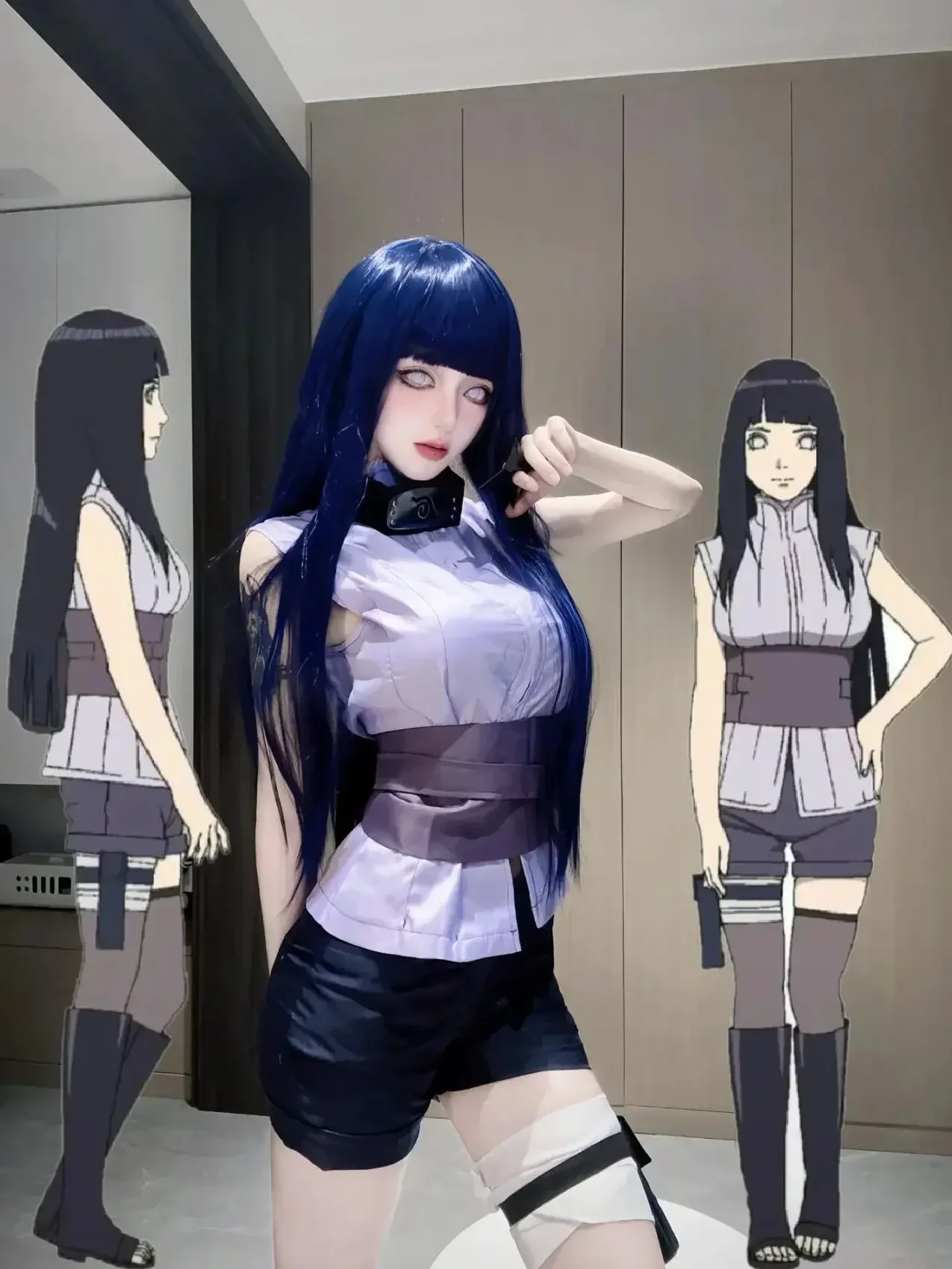 Disfraz de Cosplay de Hinata Hyuga Shippuden Generación 2026: Camisa, Pantalones, Cinturón, Peluca para Halloween y Carnaval