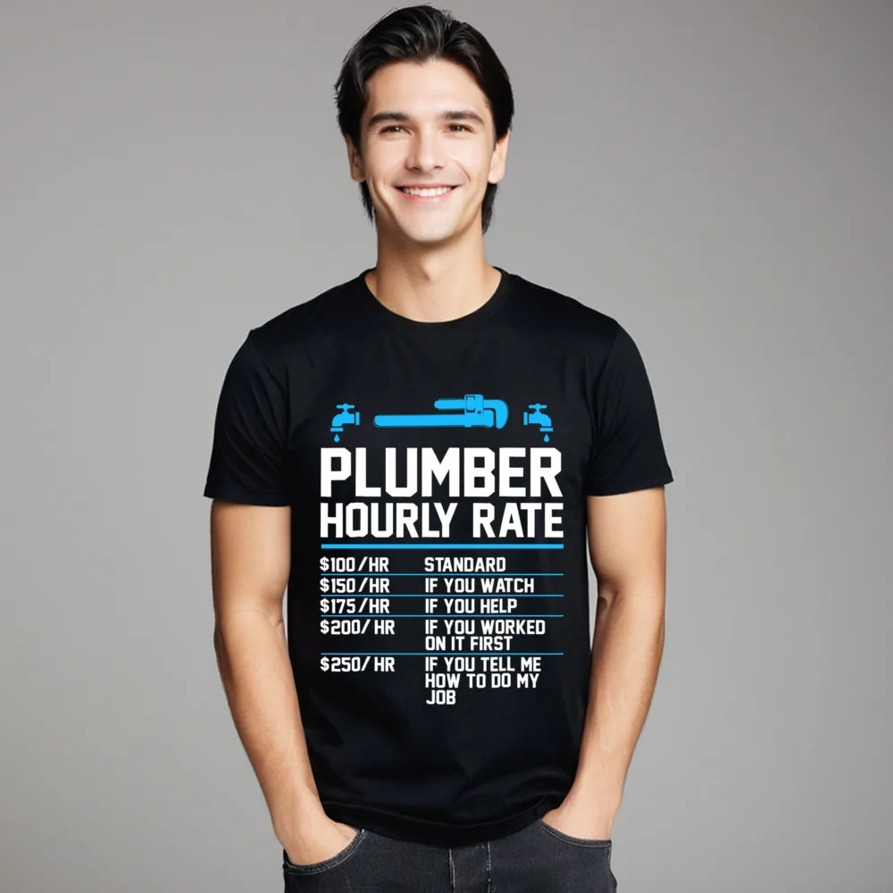 

P umber Hour y Rate Топы из хлопчатобумажной ткани Футболки Идея подарка Футболки на открытом воздухе Винтажные топы в стиле хип-хоп с круглым вырезом Футболка с коротким рукавом