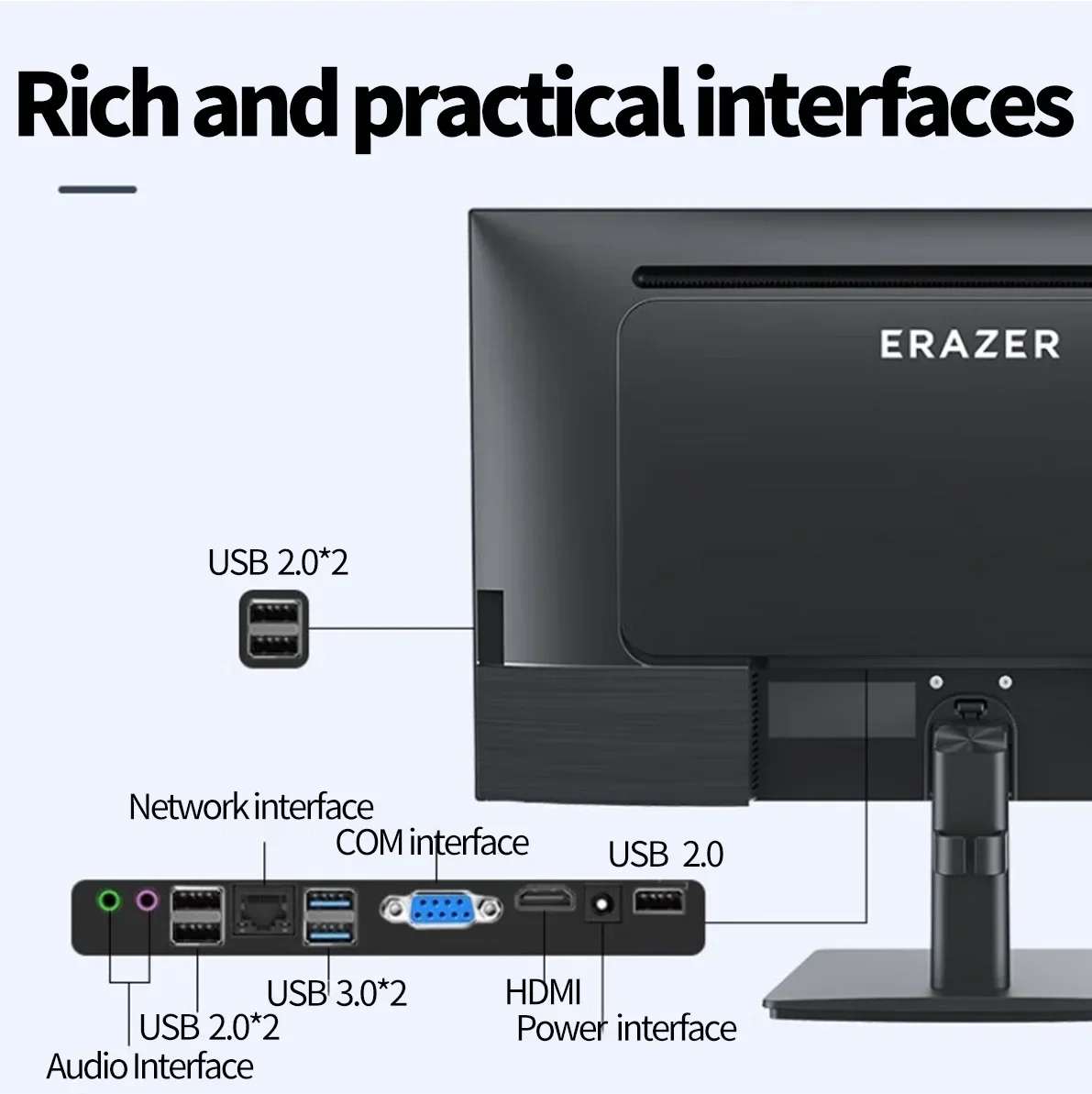 Hot Selling  ERAZER S240H Inter N5095 All-in-One Desktop Computers Desktop Pc Business Gaming with 16GB RAM 512GB SSD