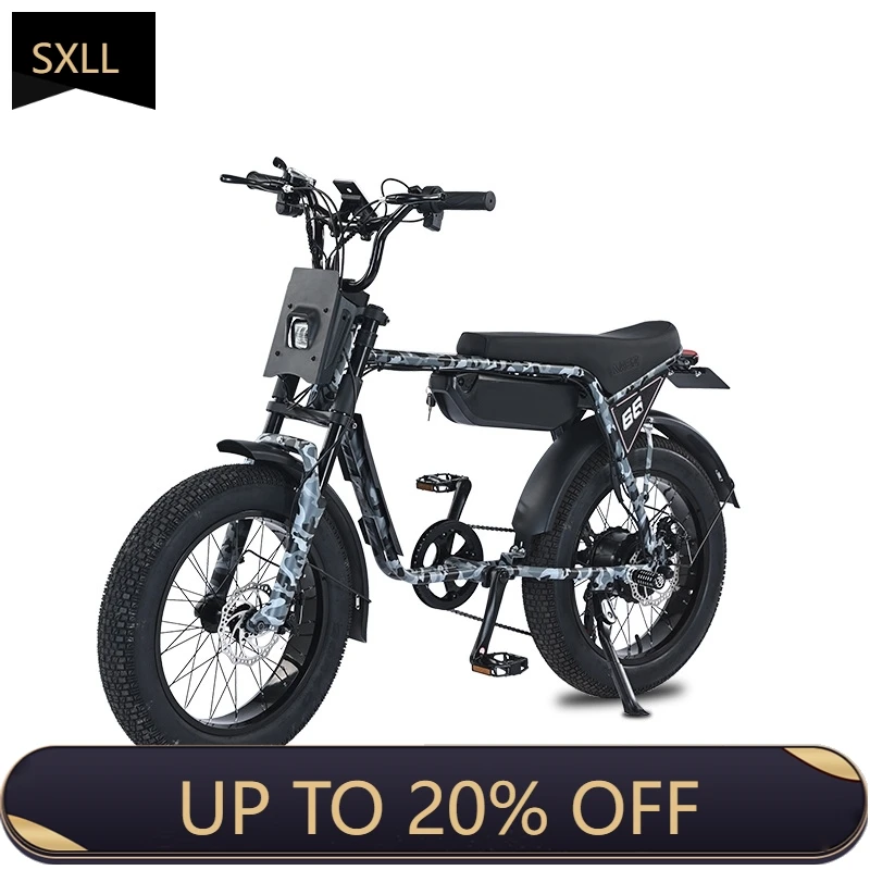 

SXLL Super Ebike Adventure Electric Fat Bike-48V 500-750W Brushless Rear Hub Motor Lithium Battery Adult Off-Road Lightweight 60