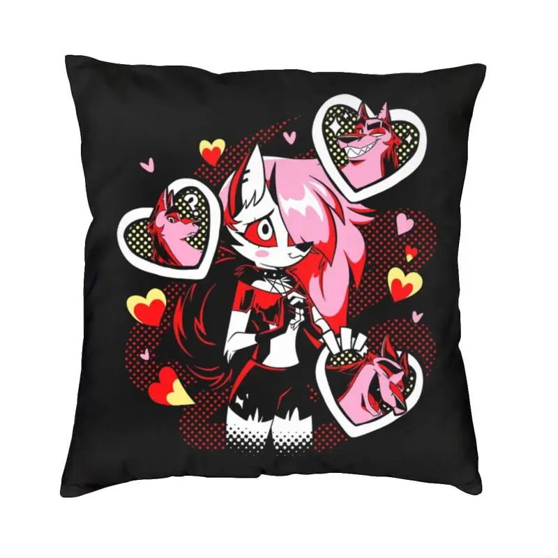 Anime Animated Movies Helluva Boss Loona Cushion Cover Double-sided Print Throw Pillow Case for Sofa Pillowcase Home Decorative