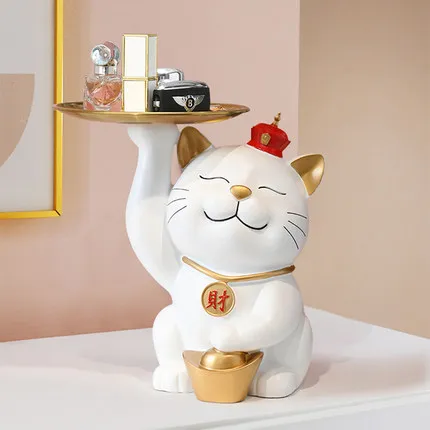 

Cute animal statue decoration birthday gift living room decoration tray desktop girl Nordic key snacks storage tray desk decor