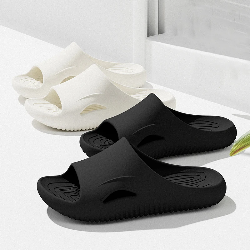 

Women's Slippers Thick-soled Sandals Summer Soft Bottom Beach Slides Indoor Outdoor Bathroom Anti Slip Shoes Home Men Slippers