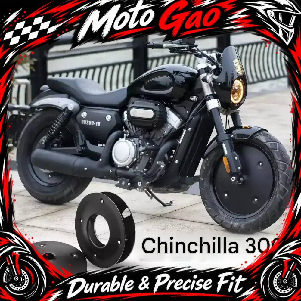 Suitable for BENDA CHINCHILLA 300 enclosed wheel rim cover modification, full coverage aluminum alloy wheel cover, Black Warrior