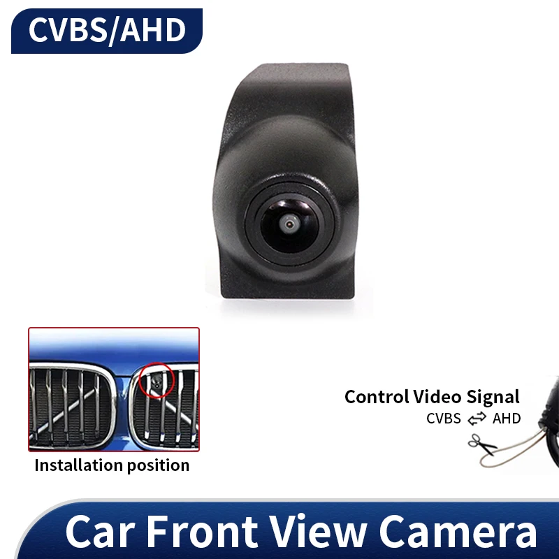 AHD vista frontale Logo fotocamera obiettivo Fisheye visione notturna grandangolare telecamera griglia anteriore auto impermeabile per BMW X1 2020