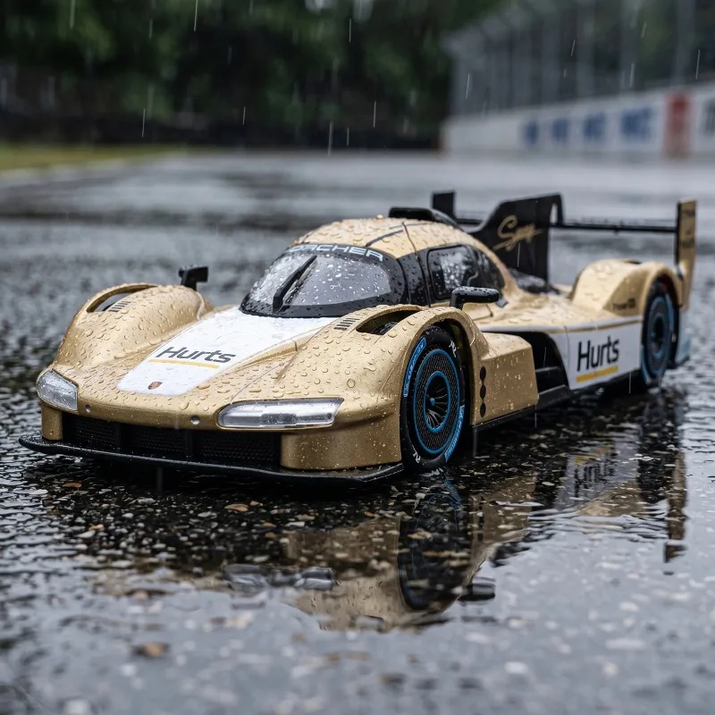 Modèle de voiture de course Porsche 963 LMDh Circuit Endurance Racing en alliage, voiture de sport miniature en métal, véhicule de course sur circuit, modèle de collection