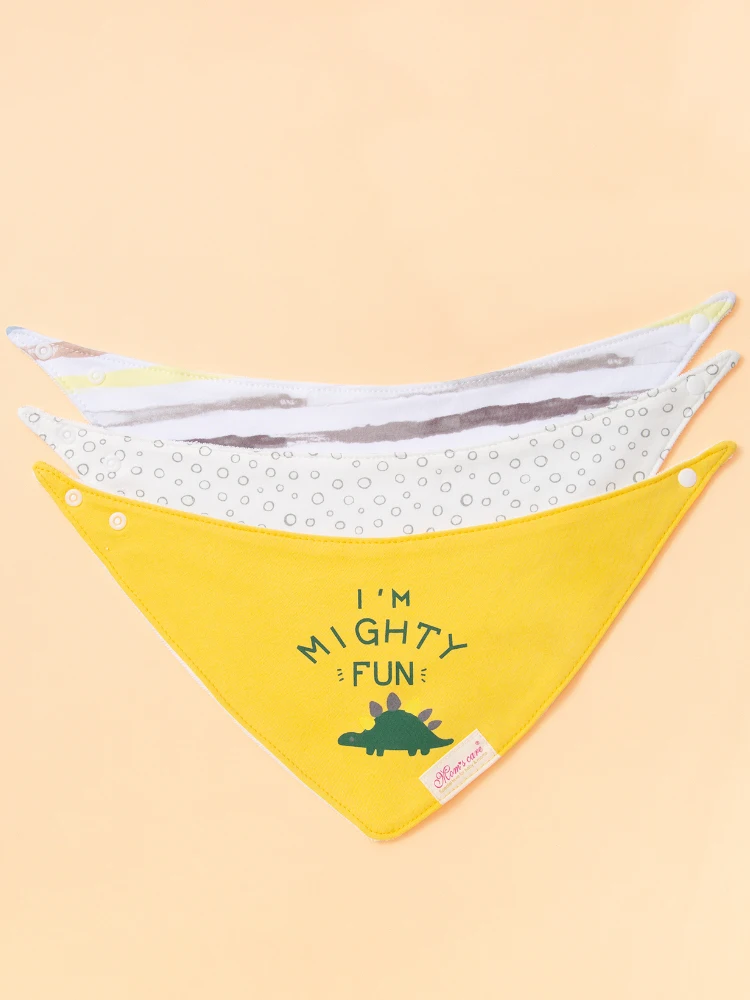 3Pcs Baby Feeding Bib Made of Cotton Mouth Water Towel Double-layer Soft Comfortable Adjustable Size Sccessories 0-3 Y