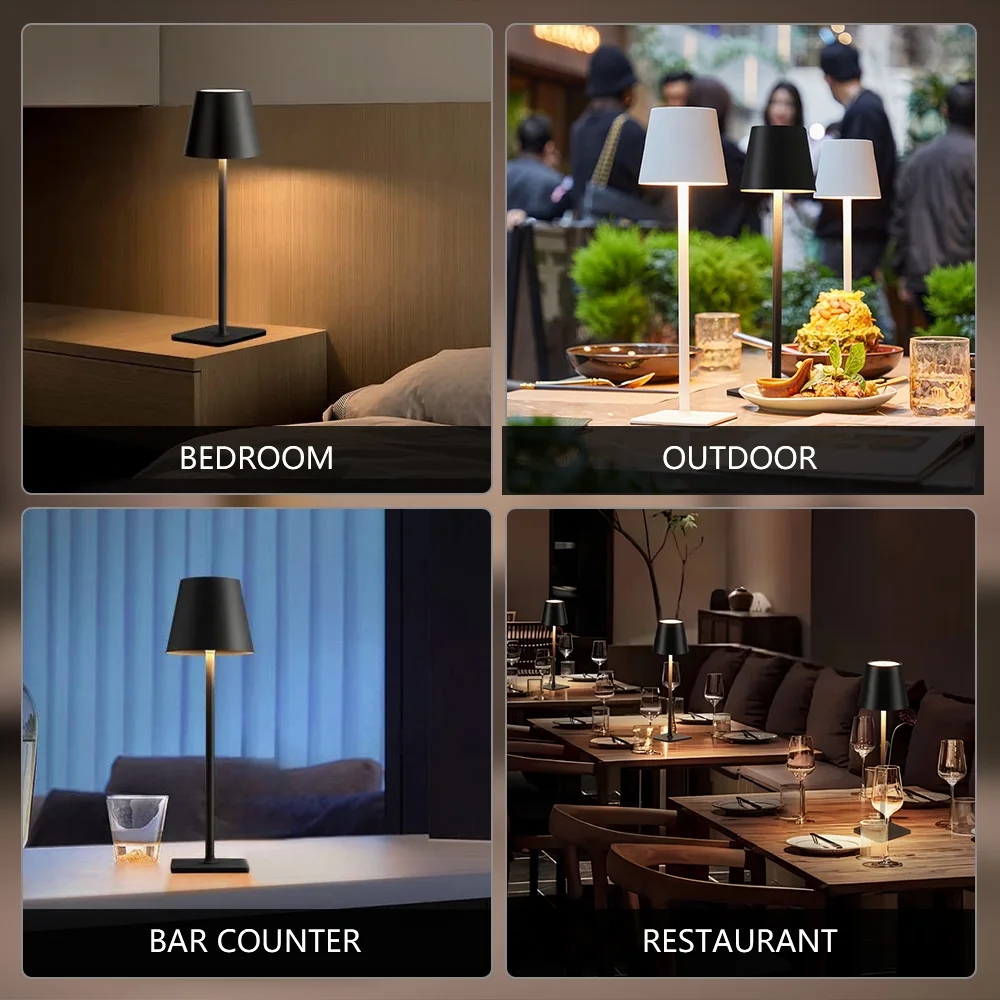 Dual Illumination Night Lights Office Reading LED Light Tricolor Bedside Lamp Desktop Decoration Light Dining Table Outdoor Lamp