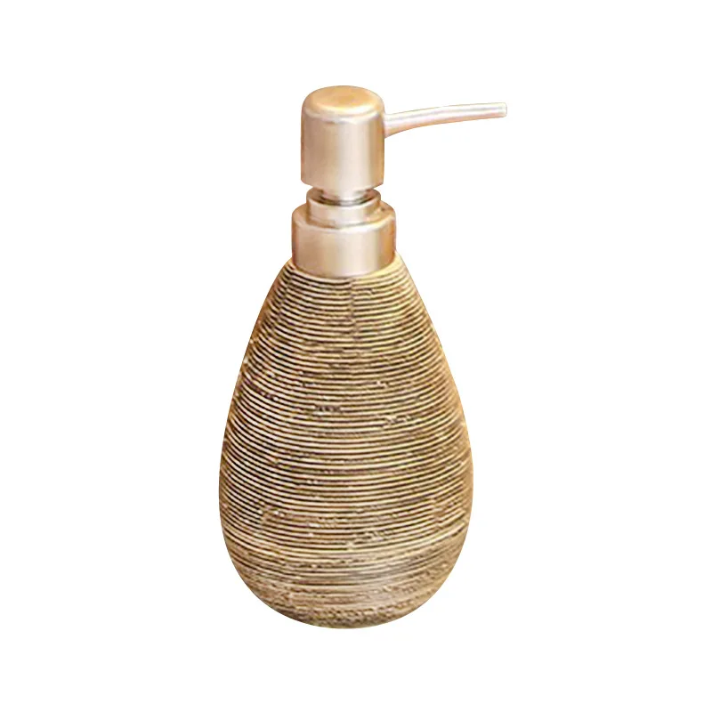 

Vintage handmade ceramic toothbrush holder soap dispenser lotion bottle mouthwash cup ceramic five piece bathroom set