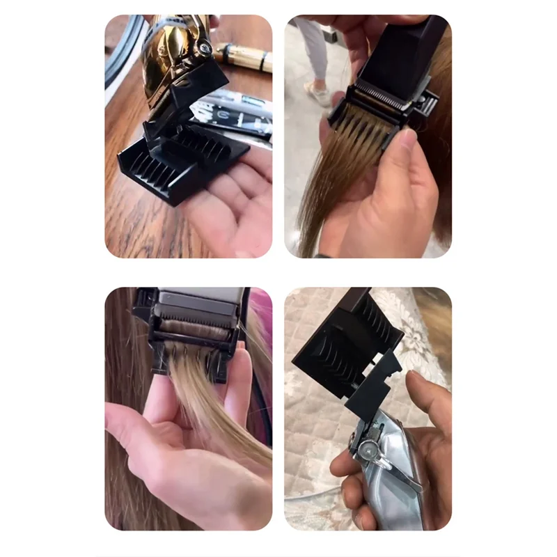 حار جديد المهنية المقص الحرس المتقلب مرفق الحرس مشط دليل إزالة الشعر سبليت ينتهي أداة تصفيف الشعر