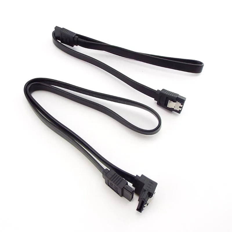 HDD black High Speed SATA Hard Disk Cables Drive 2.0 3.0 Data 90 Degree 40cm 45cm Cable SATA 6Gb/s connectors For Computer PC C2