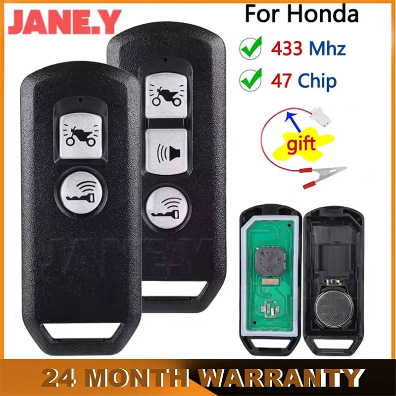 433MHz ID47 Chip Car Remote Control Key For Honda Motorcycle Scooter K01 K77 K96 K97 K35V3 ADV SH 150 Forza 300 PCX150 Smart Key