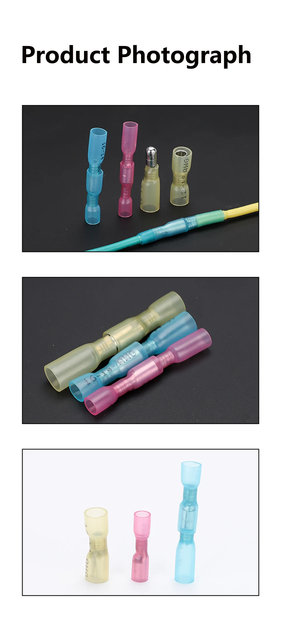 Weibliche und Männliche Spleißkabelverbinder, Wasserdichte Schrumpfkabelverbinder aus Nylon und Kupfer, Crimp-Elektrokabelverbinder – Detail 7
